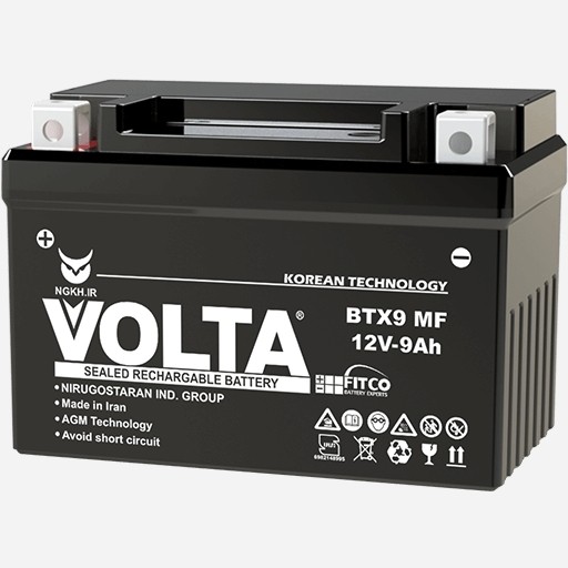 باتری ولتا ۹ آمپر پهن
